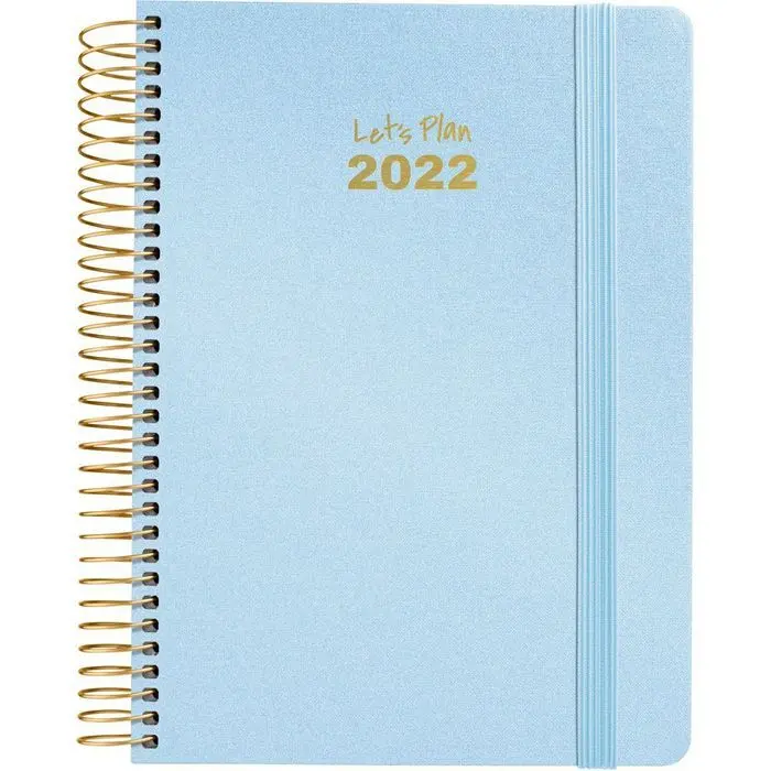 Agenda 22 D/P 15X21 Metalic Azul Claro
