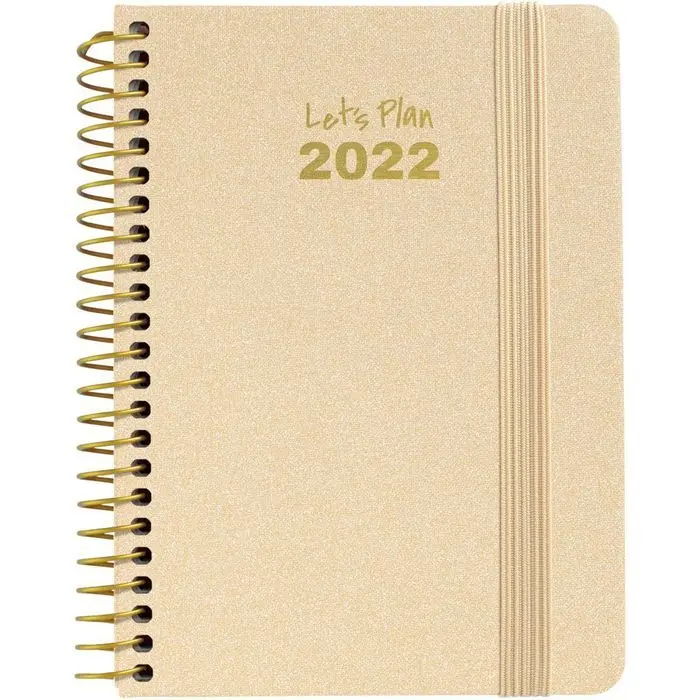 Agenda 22 D/P 15X21 Metalic Dorado