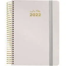 Agenda 22 D/P 15X21 Metalic Plata