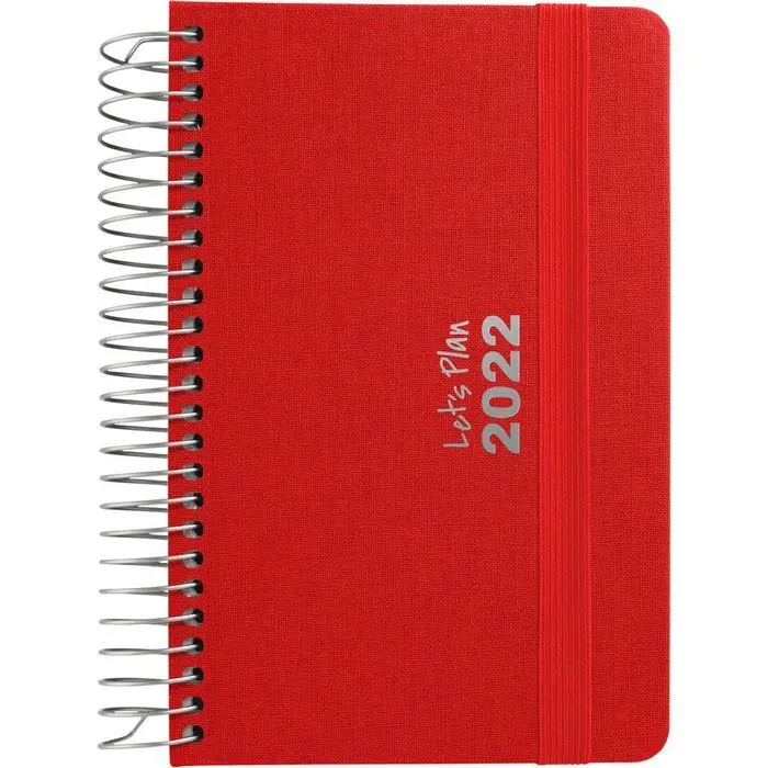 Agenda 22 D/P A6 Fancy Rojo