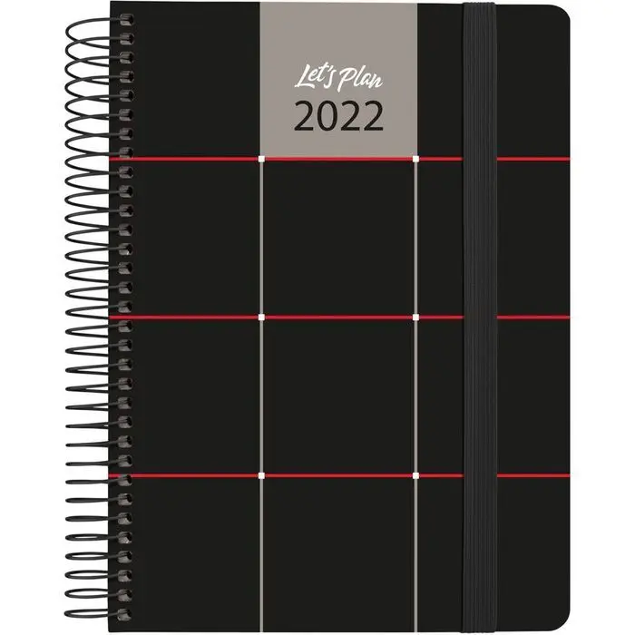 Agenda 22 D/P A6 Cross Gris