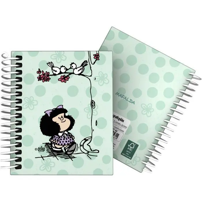 Cuaderno A7 5X5 100H 70Gr Mafalda Kiss