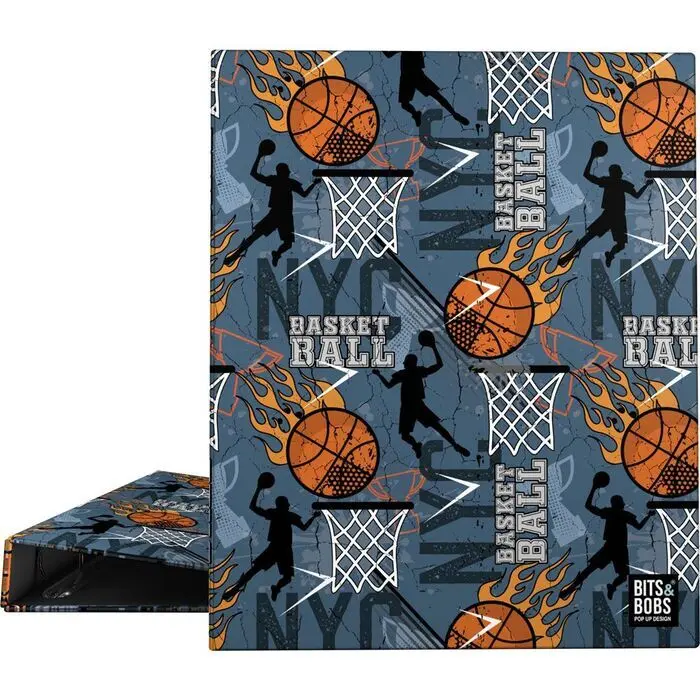 Carpeta A4 Anillas 4D25 B&B Basketball