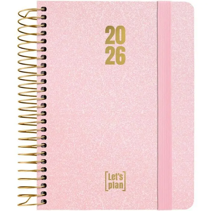 Agenda 2026 S/V A6 Metallic Rosa