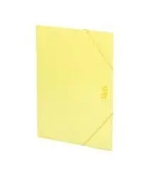 Carpeta A4 Pp C/Solapas y Gomas Amarillo Soft Grafoplas