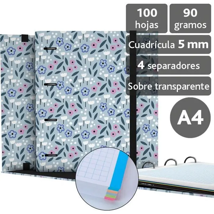 Carpebook A4 4D35 Spring + Recambio + Separadores