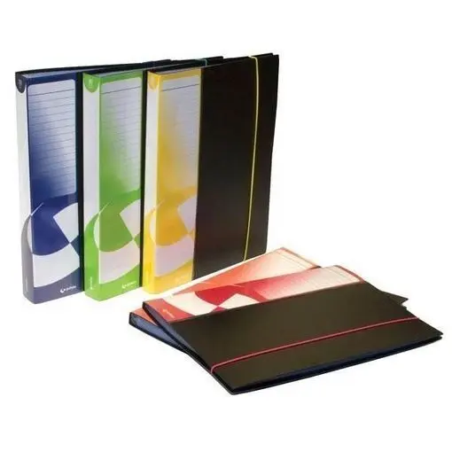 Carpeta A4 40 Fundas Poliuro Opaco Negra C/Gomas