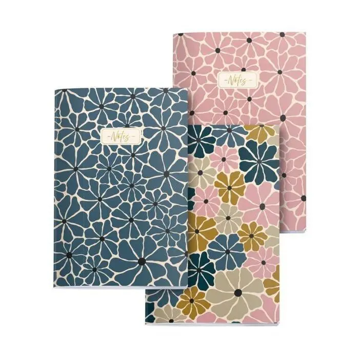 Set 3 Libretas A6 Boho Essence 80H 80Gr Lisas Miquelrius