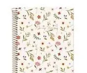 Notebook 4 A5 120 Hojas Horizontal Spring Flowers Crema 70Gr