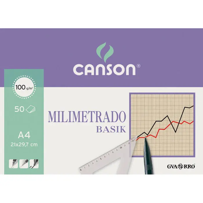 Bloc Canson A4 Milimetrado 50H Encolado