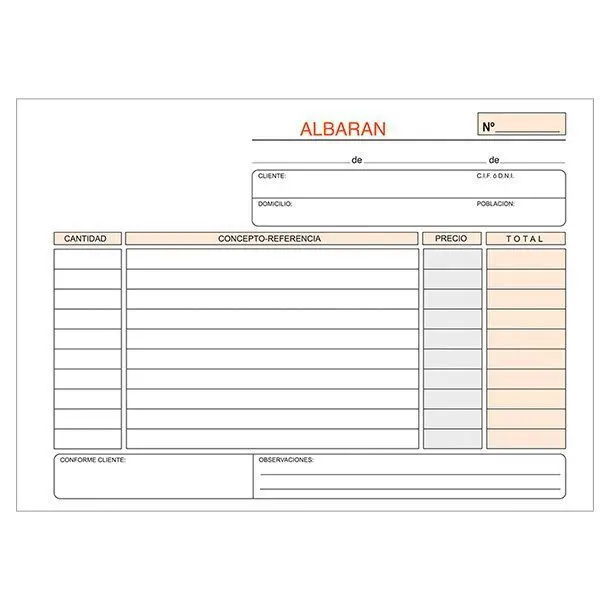Talonario T-119 Albaranes Duplicado 50Ud