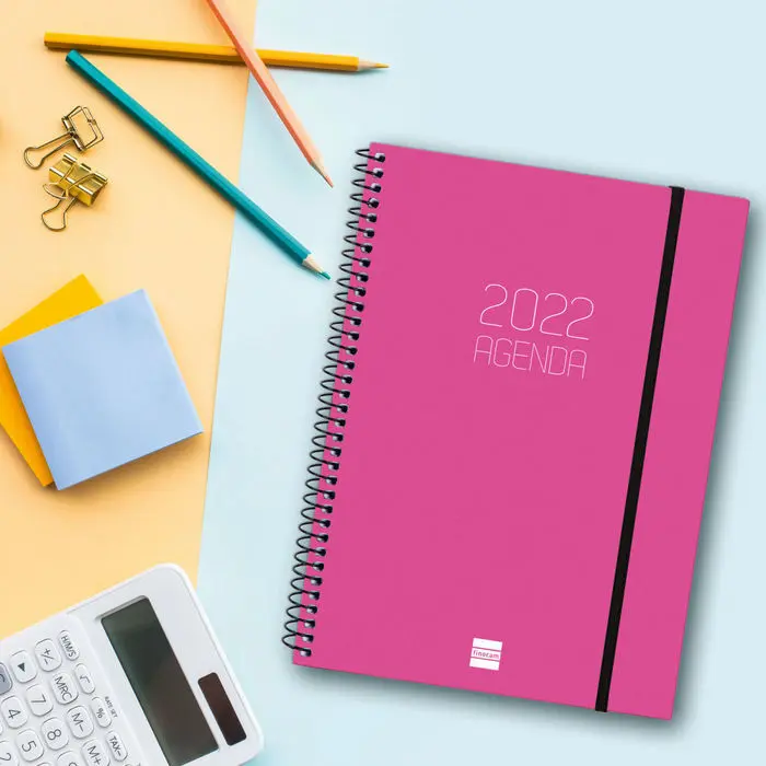 Agenda Espiral Opaque 2022 E10 Rosa 1Dp 155X212