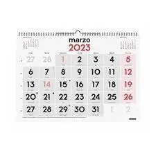 Calendario 2023 Neutro Pared Numeros Grandes L