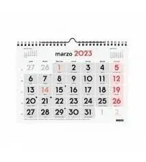 Calendario 2023 Neutro Pared Numeros Grandes S