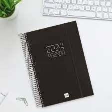 Agenda 2024 Dp E11 Opaque Negro Finocam