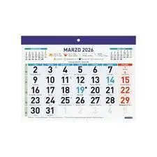 Faldilla Calendario 2026 Numeros Grandes F92 21X15