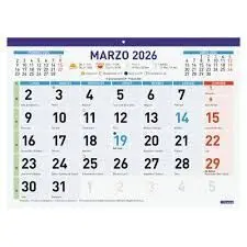 Faldilla Calendario 2026 Mixta F94 43X31