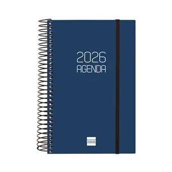 Agenda 2026 A7 D/P Finocam Opaque Azul+