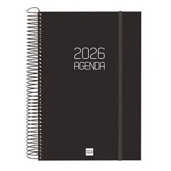 Agenda 2026 D/P 165X242Mm Finocam Opaque Negro+