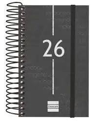 Agenda 2026 D/P 79X127Mm Finocam Year Negro+