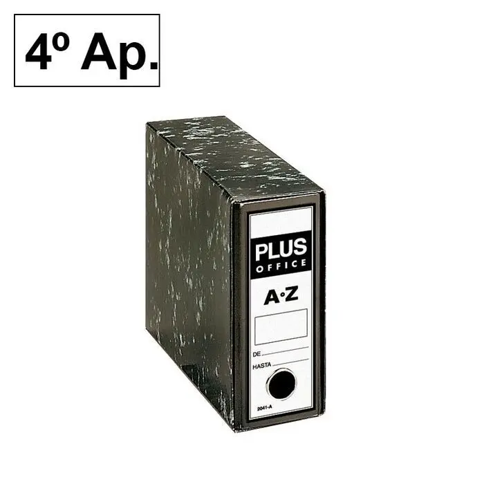 Archivador Az 4º Plus Palanca Apaisado S/Caja Forrado Negro