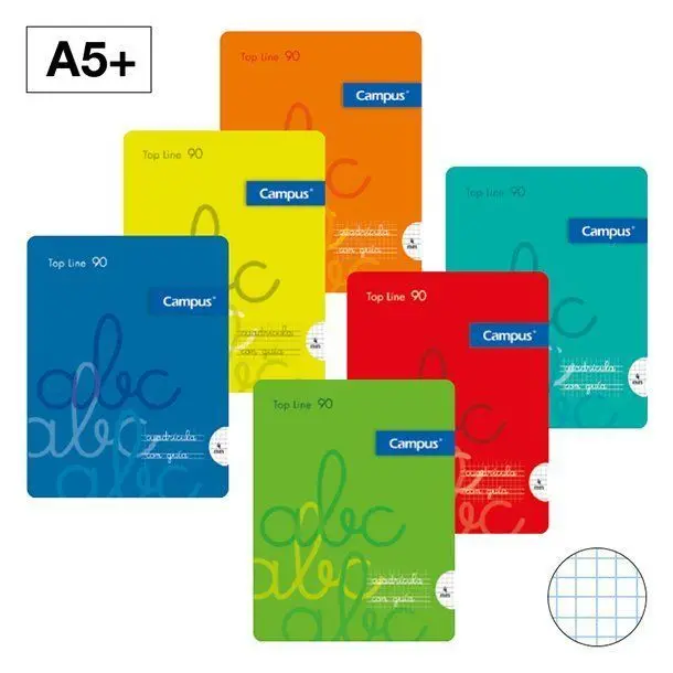 Libreta Campus A5+ 4X4 T. pp 48H 90Gr Colores