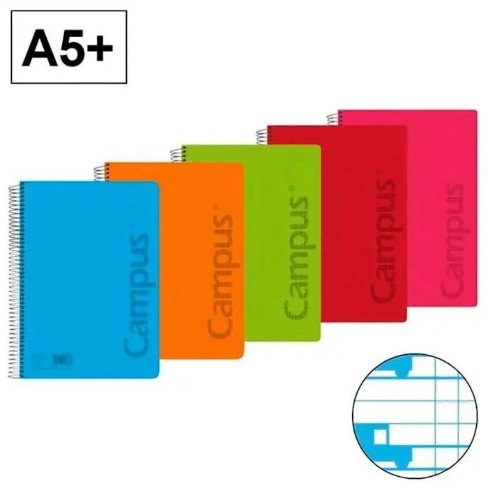Bloc Campus A5+ 4 Cuadrovia T. pp 80H 90Gr Colores