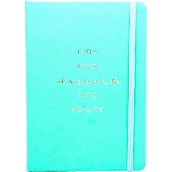 Libreta Encuadernada A5 80H 100Gr C/Goma Tapa Dura Forrada Verde