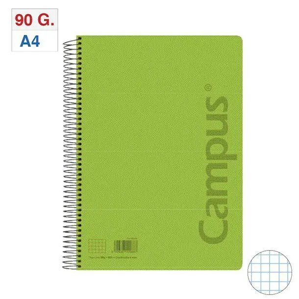 Bloc Campus A4 4X4 T. pp 80H 90Gr Verde Claro