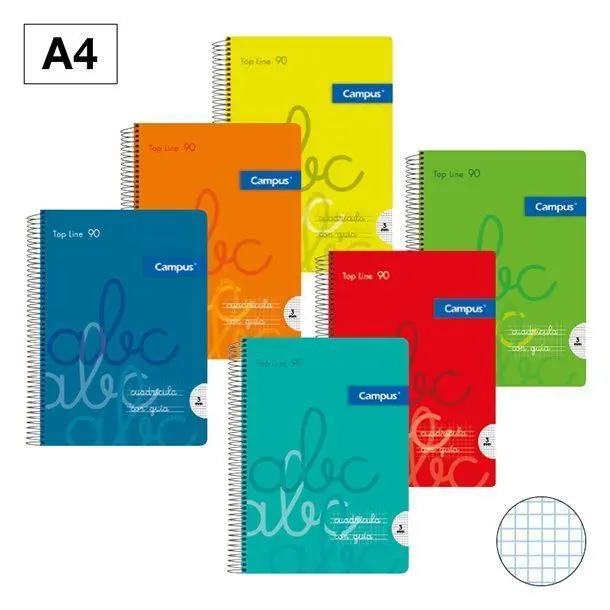Bloc Campus A4 2. 5 Cuadrovia T. pp 80H 90Gr Colores