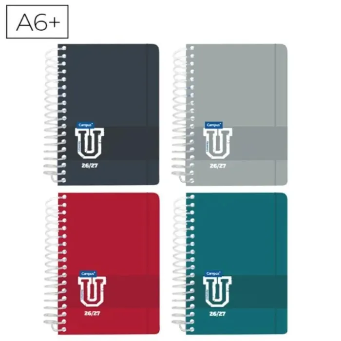 Agenda Escolar 26/27 A6+ D/P T. pp Universitry Colores