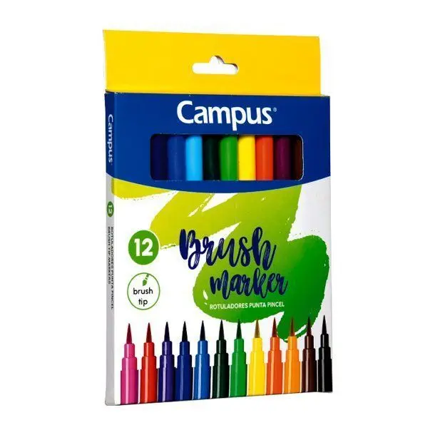 Rotulador Campus Punta Pincel12 Colo