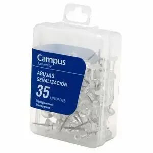 Chinchetas Señalizadoras Campus Transparente 35 ud