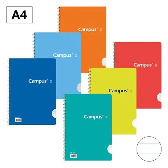 Bloc Campus A4 1 Linea Tc 80H 60Gr Colores
