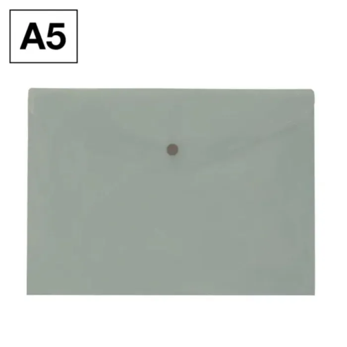 Sobre Pp Plus A5 Broche Apaisado Gris Manhattan