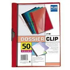 Carpeta Dossier A4 Clip F-18 50H Rojo