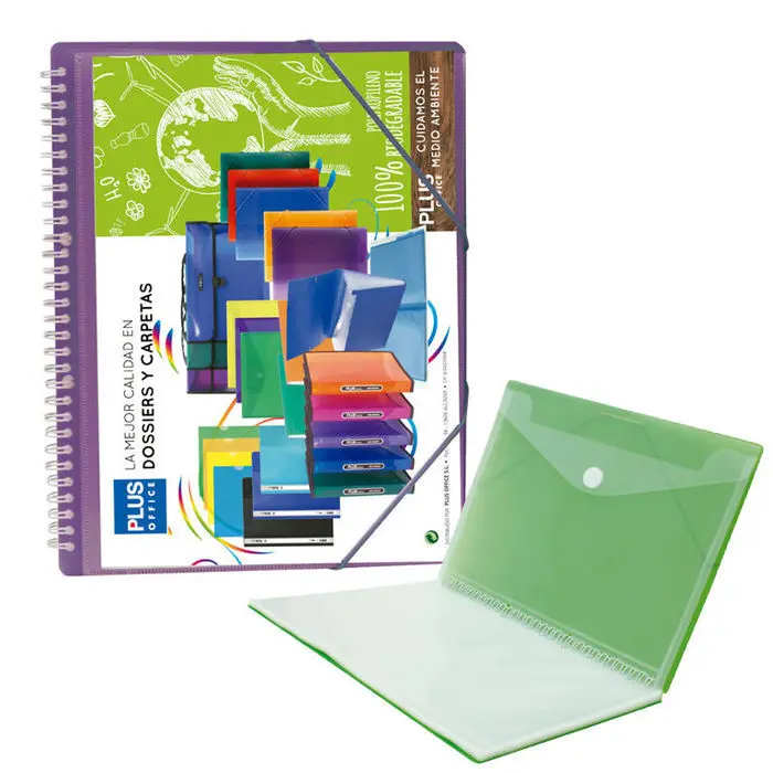 Carpeta A4 30 Fundas Espiral/Gomas Plus Violeta