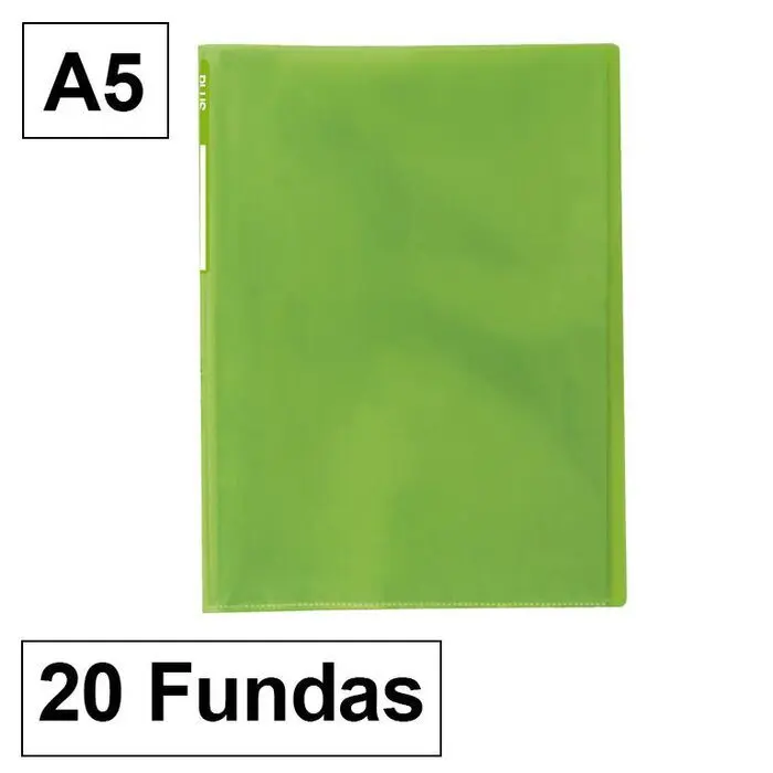 Carpeta Plus A5 20F Traslucida Verde