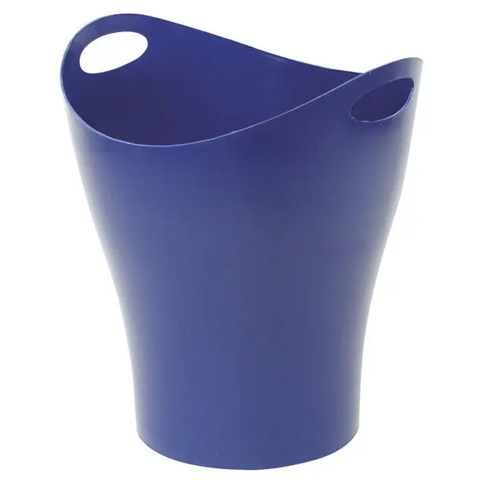 Papelera Plastico Oval Azul Oscuro