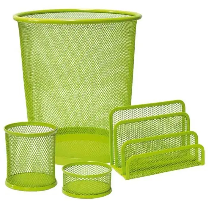 Set de Escritorio Plus Office 4 Piezas Rejilla Verde