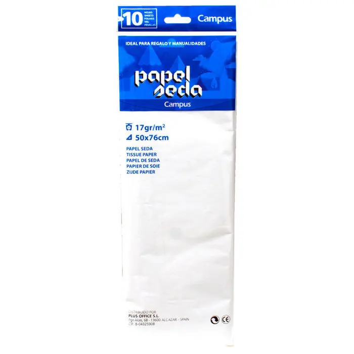 Papel Seda Campus Blanco 10H 50X76Cm