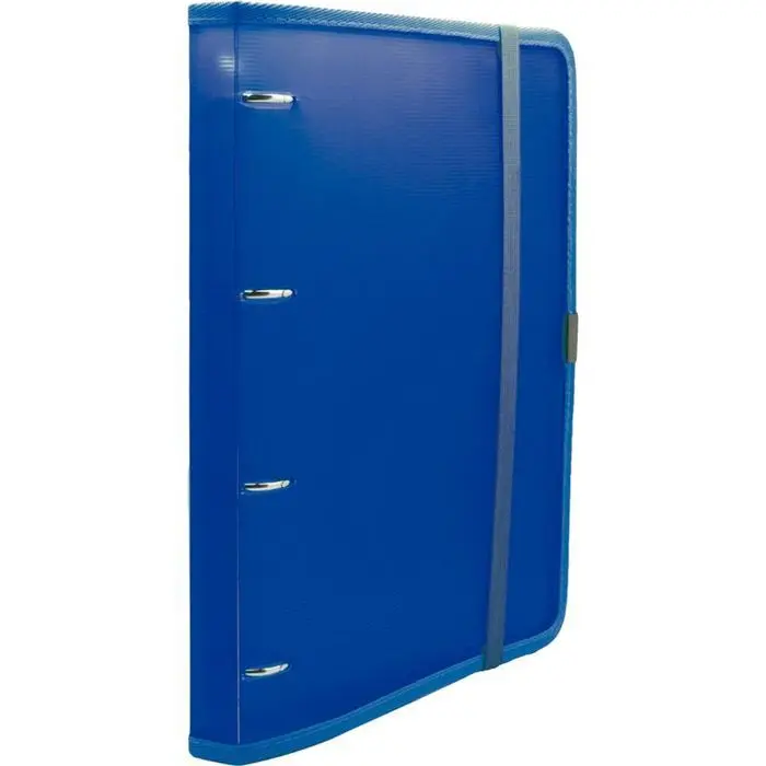 Carpeta Plus Pp 4Anillas 20Mm Lomo Azul C/Gomas