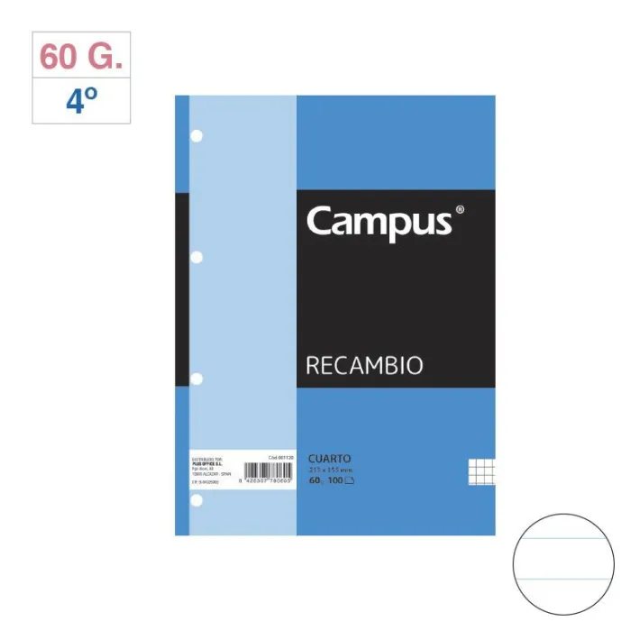 Recambio 4º 1Linea 100H 60Gr Horizontal