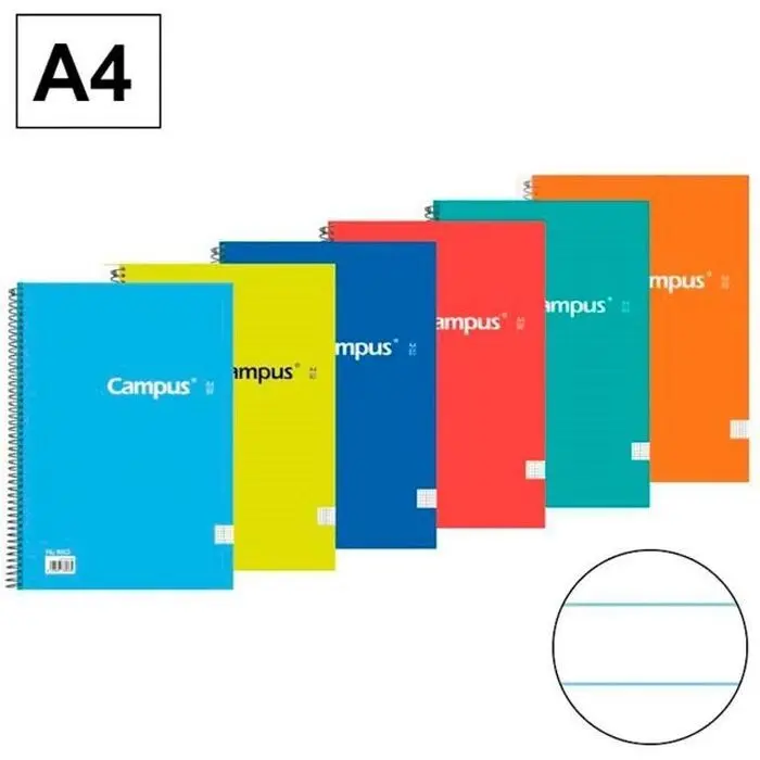Bloc Campus A4 1 Linea Td 80H 70Gr Colores