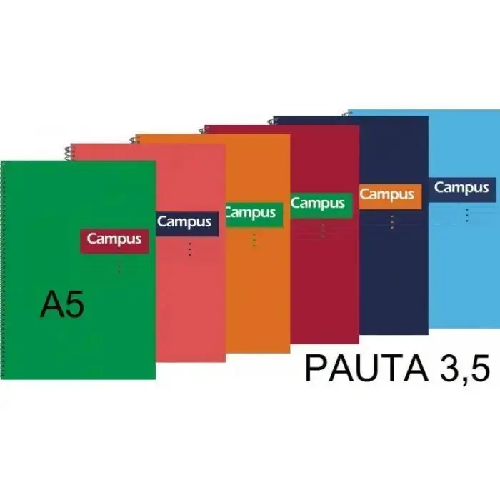 Bloc Campus A5 3. 5 Pauta Td 80H 70Gr Colores