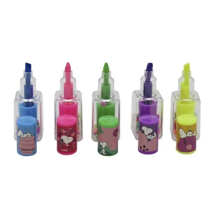Set de 5 Marcadores con Forma de Pintauñas Snoopy