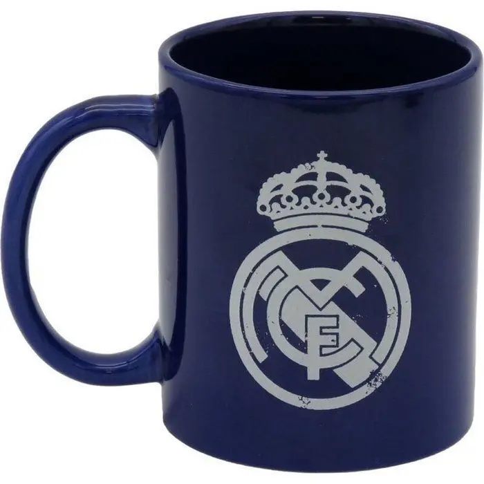 Real Madrid Taza Ceramica Azul Escudo Blanco en Caja