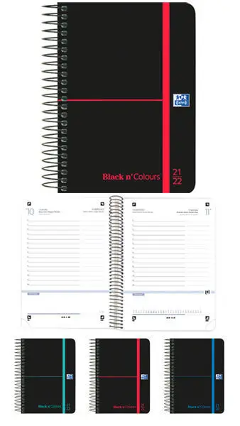Agenda Escolar 8º Dp Espiral T. plastico Black Colours 21-22