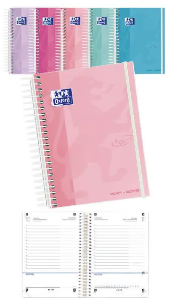 Agenda Escolar 8º Dp Espiral T. extra Touch Pastel 21-22
