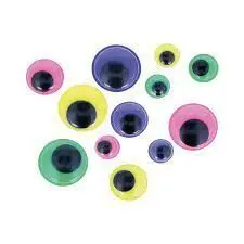 Ojos Moviles Fluorescentes Autoadhesivos 8Mm 40U.
